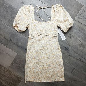 Topshop Yellow Floral Dress